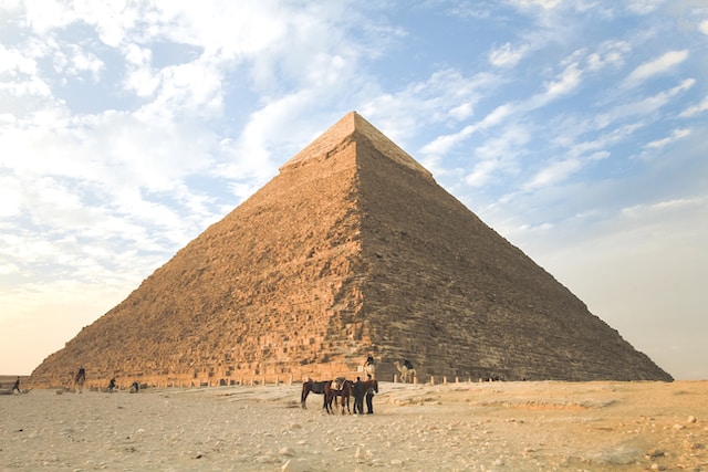 Giza PyramidsCredit: Jeremy Bishop on Unsplash