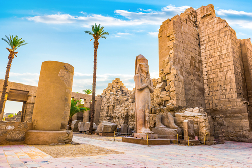 Ruins,In,Karnak,Temple,At,Sunny,Sunrise,,Luxor