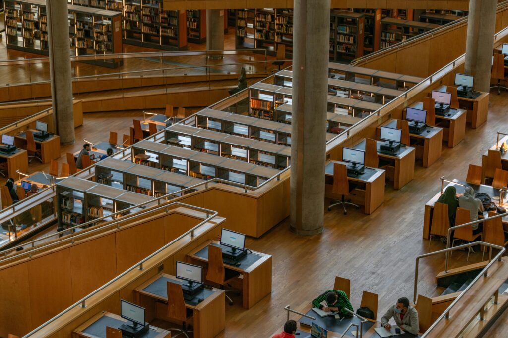 Photo by Diego F. Parra: https://www.pexels.com/photo/interior-of-the-library-of-alexandria-alexandria-egypt-15238618/