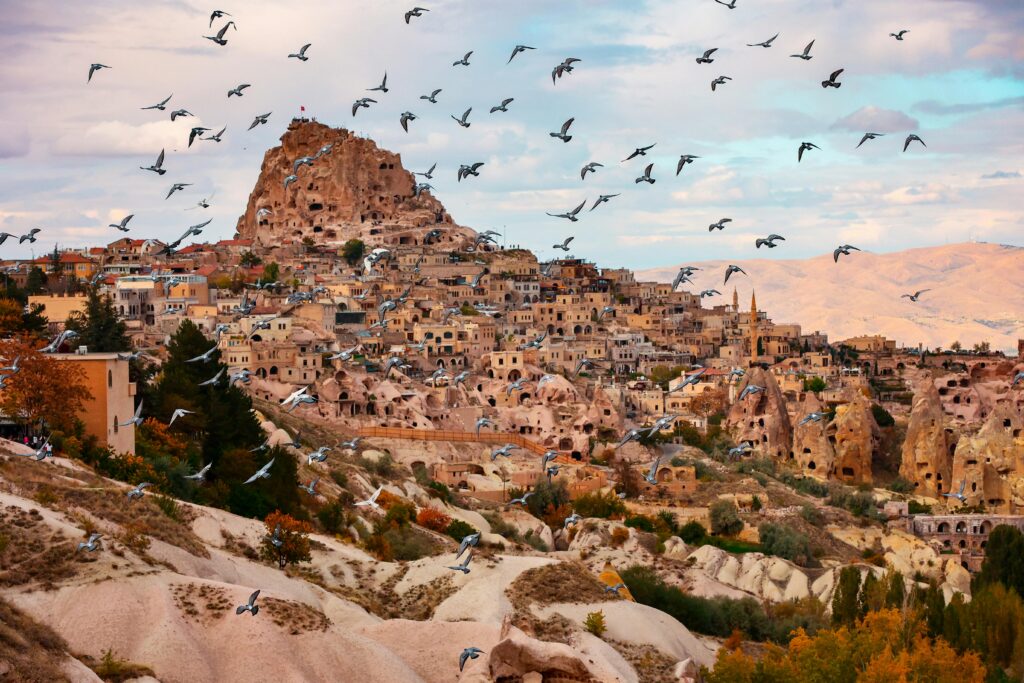 Photo by Mehmet Yasin Kabaklı: https://www.pexels.com/photo/landscape-of-the-pigeon-valley-in-goreme-cappadocia-turkey-17615505/